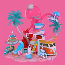 Cadifornia. Traditional illustration project by Juan Rueda - 03.01.2018