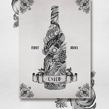 Fernet Branca poster. Desenho, Desenho a lápis, Design e Ilustração tradicional projeto de Carla Bonfigli - 09.09.2017