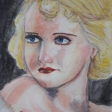 Bette Davis . % Marina Romero Velasco tarafından hazırlanan Güzel sanatlar, Film, Video ve TV, Geleneksel illüstras, Ve on projesi - 03.04.2018