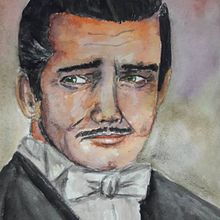 Clarke Gable . % Marina Romero Velasco tarafından hazırlanan Güzel sanatlar, Film, Video ve TV, Geleneksel illüstras, Ve on projesi - 03.04.2018