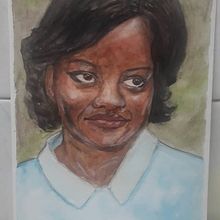 Octavia Spencer. Un projet de Beaux Arts, Cinéma et Illustration traditionnelle de Marina Romero Velasco - 04.03.2018