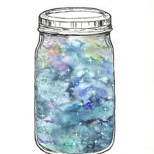 galaxia en bote. Projekt z dziedziny Trad, c i jna ilustracja użytkownika pelipety - 05.03.2018