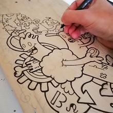 Skateboard by carnivorum. Traditional illustration project by Edu Morente - 03.05.2018