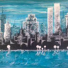 Cuadro: New York, NY. Un progetto di Street Art, Artigianato, Belle arti e Pittura di Cristii Vs - 05.03.2018