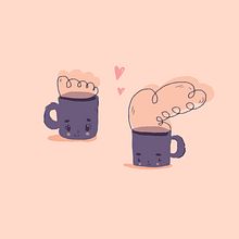 cute tiny mugs. Design, and Traditional illustration project by flor mocasin - 03.08.2018