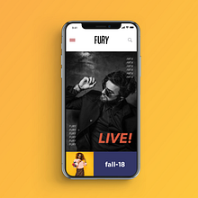 FURY - The fashion app. UX / UI project by Samuel Castillo - 06.20.2018