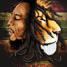 Lion Marley. Un proyecto de Diseño, Diseño gráfico, Ilustración tradicional, Ilustración vectorial y Multimedia de tinn9212 - 09.03.2018
