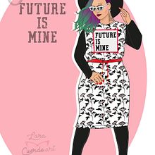 Ilustración Curvy "The future is mine". Un proyecto de Bellas Artes, Diseño y Diseño gráfico de Lara Cuerdo Cabrera - 11.03.2018