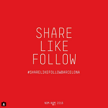 Share Like Follow Bcn. Un proyecto de Diseño de Xavier Grau Castelló - 12.03.2018