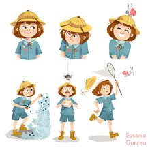 Exploradora. Traditional illustration, Children's Illustration, and Character Design project by Susana Gurrea - 08.12.2017