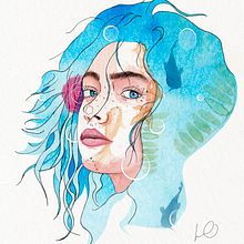 Mi Proyecto del curso: Retrato ilustrado en acuarela - Ivan Osorio. Un proyecto de Diseño de Iván Yael Osorio Lara - 13.03.2018