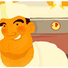 El Panadero. Traditional illustration, and Vector Illustration project by E. Alarcón - 03.13.2018