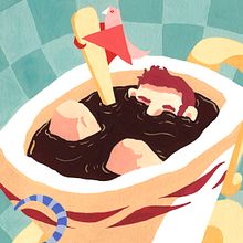 La cafetera, de The New Raemon. Traditional illustration project by Enrique Molina - 03.14.2018