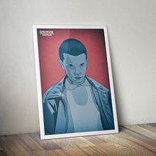 Diseño de póster sobre la serie Stranger Things. Design, Graphic Design, Traditional illustration, and Vector Illustration project by Javi Rodríguez - 03.15.2018