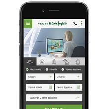 Diseño UX / UI - Nueva cabecera de Viajes El Corte Inglés. Web Design, Product Design, and UX / UI project by Sara Madrigal Abaroa - 03.16.2018