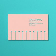Acupuntura. Tarjeta de visita para Ana Amaro . % Diana Creativa tarafından hazırlanan Markalaşma ve Kimlik projesi - 03.19.2018
