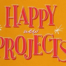 Lettering happy new projects. Lettering, and Design project by Mang Sánchez - 03.19.2018