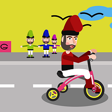 Duende Ciclista - Mi Proyecto del curso: Animación y diseño de personajes en After Effects - by www.marcmultimedia.com. Character Animation project by Marc Multimèdia - 03.20.2018