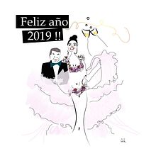 Mi Proyecto del curso: Ilustración de personajes para prensa_ Ana Méndez_Campanadas 2019. Vector Illustration project by Ana Méndez pérez - 01.05.2019