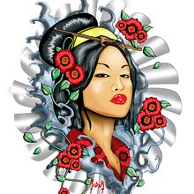 Geishas. Un progetto di Illustrazione tradizionale di Mario del Río Alarcón - 24.03.2018