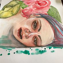 Mi Proyecto del curso: Retrato ilustrado en acuarela. Ilustração tradicional, Artes plásticas, Pintura, Desenho, Pintura em aquarela, Desenho de retrato, e Desenho artístico projeto de Vanesa Torres - 24.03.2018