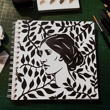 Mi Proyecto del curso: Introducción a la ilustración con tinta china - Virginia Woolf.. Traditional illustration project by mathius wilder - 03.26.2018
