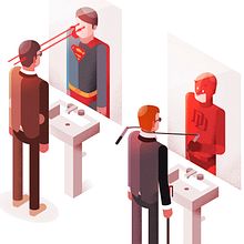 IN THE MIRROR. Traditional illustration, and Vector Illustration project by Ricardo Polo López - 03.26.2018