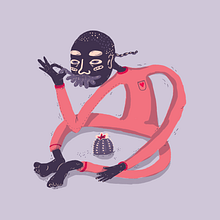 the cactus keeper. Design, Character Design, and Traditional illustration project by flor mocasin - 03.26.2018