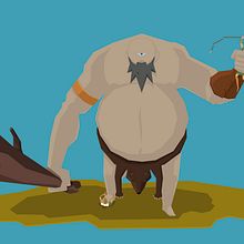 Ciclope. Un proyecto de Diseño de personajes, Ilustración tradicional e Ilustración vectorial de Daniel Diaz Estrada - 27.03.2018