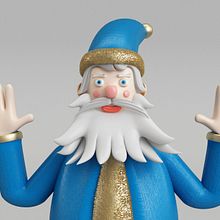 Viejo pascuero manos en alto. 3D, Character Animation, and Traditional illustration project by Eva Segen - 03.29.2018