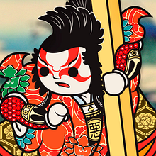 Ukiyo-kawaii. Street Art, Character Design, Traditional illustration, and Vector Illustration project by Estudio Kudasai - 06.15.2015