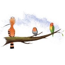 Pajaritos digihandmade. Traditional illustration project by lorenacs - 04.02.2018