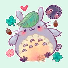 Totoro - Mi vecino Totoro. Character Design, and Traditional illustration project by Ainoa Flores - 11.13.2017
