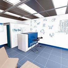 Diseño zona servicios Endesa. Un progetto di 3D, Consulenza creativa, Interior design, Design e creazione di mobili e Graphic design di alxqsada - 10.12.2017