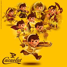 Cacaolat Restyling de "Pepi", personaje corporativo de Cacaolat. Un progetto di Illustrazione tradizionale e Packaging di Juanma García Escobar - 05.04.2018