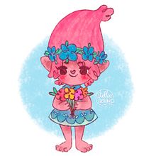 Poppy - Trolls. Un progetto di Character design e Illustrazione tradizionale di Ainoa Flores - 13.11.2017