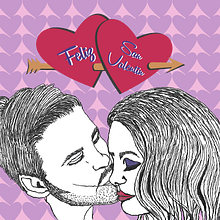Mini cartel San Valentin. Graphic Design, and Traditional illustration project by Miss Sarie Stein - 04.06.2018