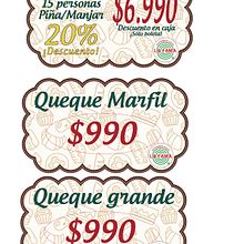 diseño precios pastelería, Supermercado LA FAMA. Un proyecto de Diseño gráfico de Constanza Camila Constanzo Vásquez - 06.04.2018