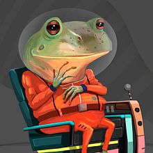 Rana espacial. Un proyecto de Ilustración tradicional de Juan Heber Castillo - 09.04.2018