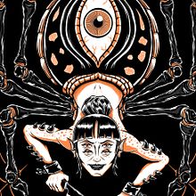 Black Widow -  Respect Your Sister. Graphic Design, Traditional illustration, and Lettering project by Buba Viedma - 04.10.2017