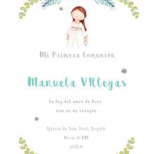 Tarjeta Primera Comunión. Design project by Andrea Acevedo - 04.10.2018