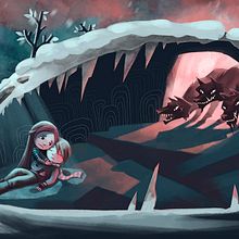 Bad wolves and cave. Un proyecto de Ilustración tradicional de Evelt Yanait - 29.12.2017