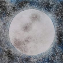 Luna galáctica. Arts, Crafts, Fine Arts, Traditional illustration, and Painting project by Catalina Ossa - 04.11.2018