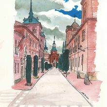 Alcalá de Henares sketchbook #6 Ein Projekt aus dem Bereich Traditionelle Illustration von Chema G. Baena Art - 10.04.2018