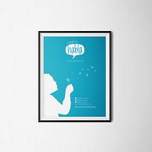 Piezas, Logo+afiche+imagen gráfica Fundación Habla. Un progetto di Design di Jesus Morales Mijares - 09.06.2016