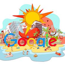 Barcelona Google Doodles. Un progetto di Design e Illustrazione tradizionale di Óscar Lloréns - 11.04.2018