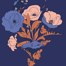 Ilustracion "Amapolas". Un progetto di Design, Illustrazione tradizionale, Illustrazione vettoriale e Ritocco fotografico di Bel Mon - 08.04.2018