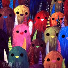 A bunch of Mobbos (cuadro). Projekt z dziedziny Trad, c, jna ilustracja i  Malarstwo użytkownika Marta Alvarez Campillo - 27.03.2016