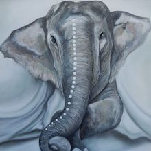 Elefante. Traditional illustration project by La gata Sobre el tejado - 04.16.2018
