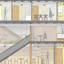 cafetería de productos ecológicos en el centro de Granada. Architecture, Interior Architecture, Design, Lighting Design & Interior Design project by Javier Calahorro - 04.16.2018